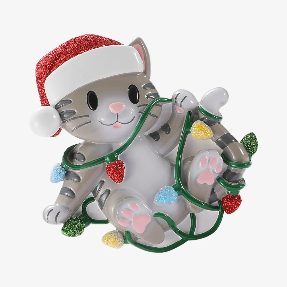 OR3321 - Cat Tangled in Lights