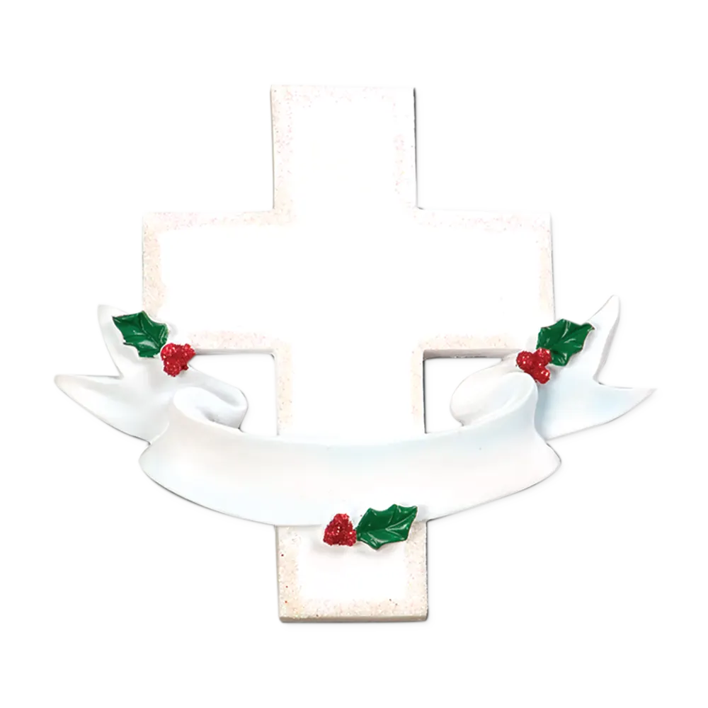 OR471 - Memorial Cross Personalised Christmas Decoration