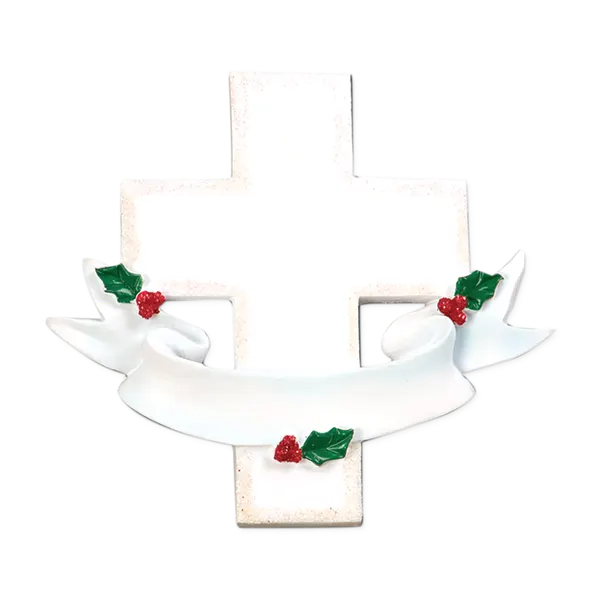 OR471 - Memorial Cross Personalised Christmas Decoration
