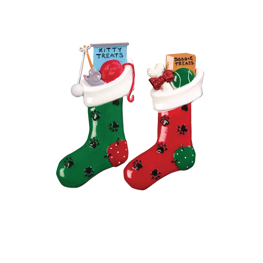 OR718 - Kitty Stocking Personalised Christmas Decoration