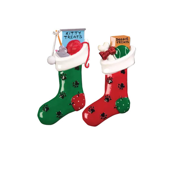 OR718 - Kitty Stocking Personalised Christmas Decoration