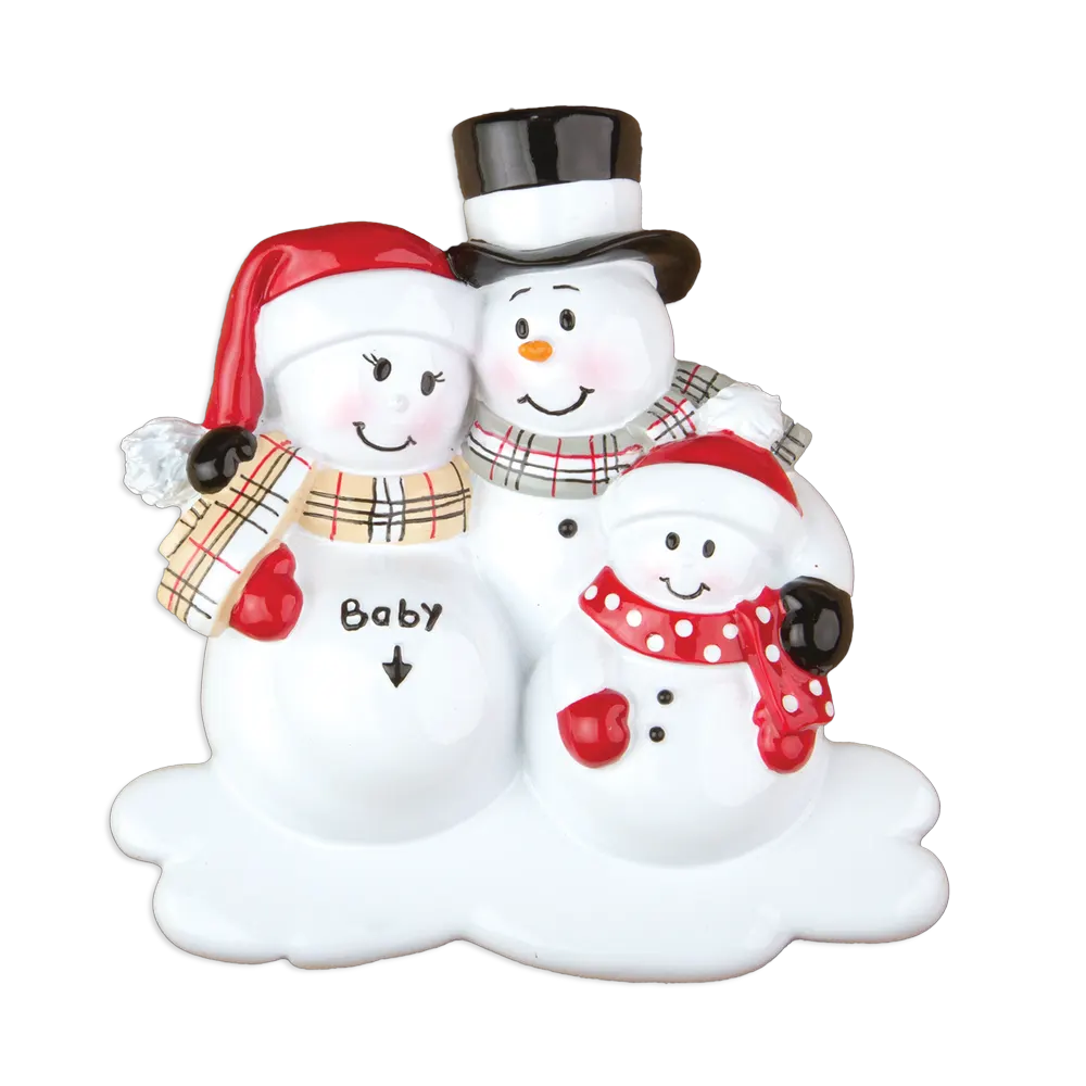 OR807-1 - We're Expecting with 1 Child Personalised Christmas Decoration