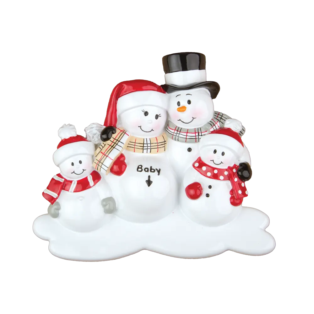 OR807-2 - We're Expecting with 2 Children Personalised Christmas Decoration