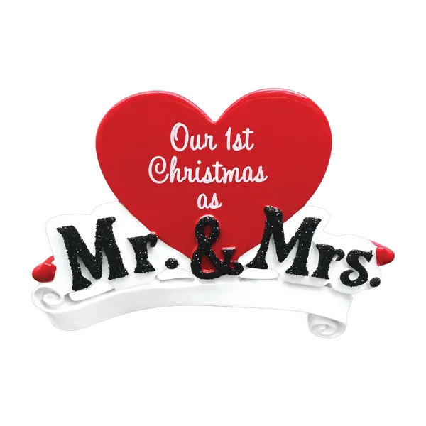 OR821 - Mr. And Mrs. Personalised Christmas Decoration