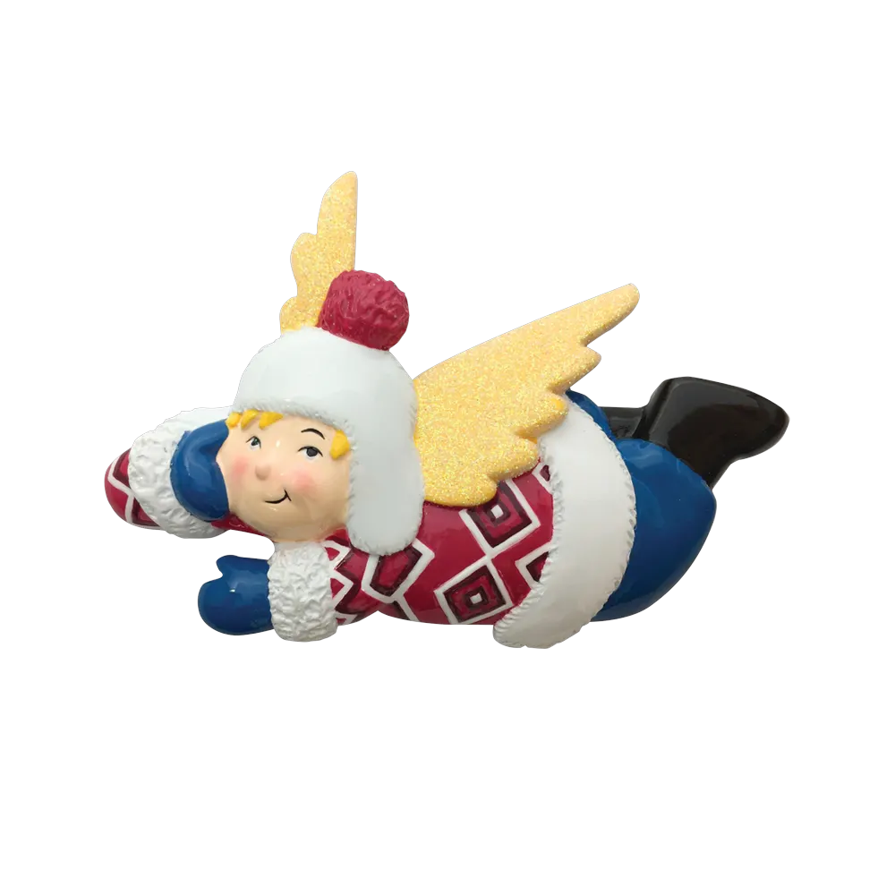 P18-03-024 - Angel in Winter Suit Personalised Christmas Decoration