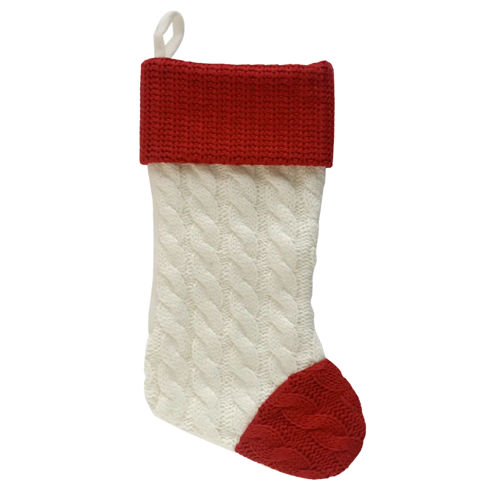PBS175 - Red Knit Christmas Stocking