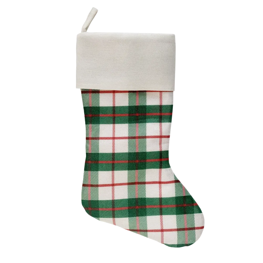 PBS176 - Green Plaid Christmas Stocking