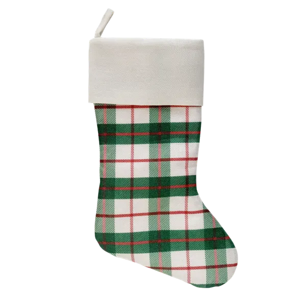 PBS176 - Green Plaid Christmas Stocking
