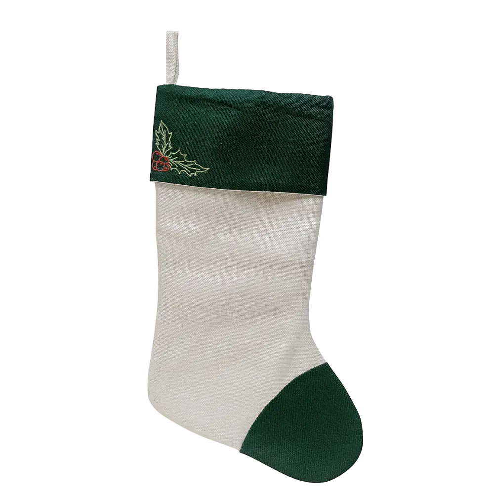 PBS177 - Green Knit Christmas Stocking