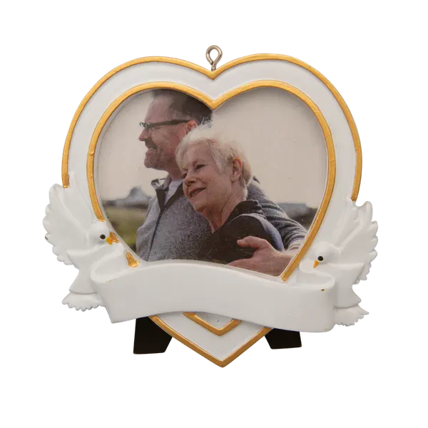 PF1765 - Memorial Heart Photo Frame Personalised Christmas Decoration