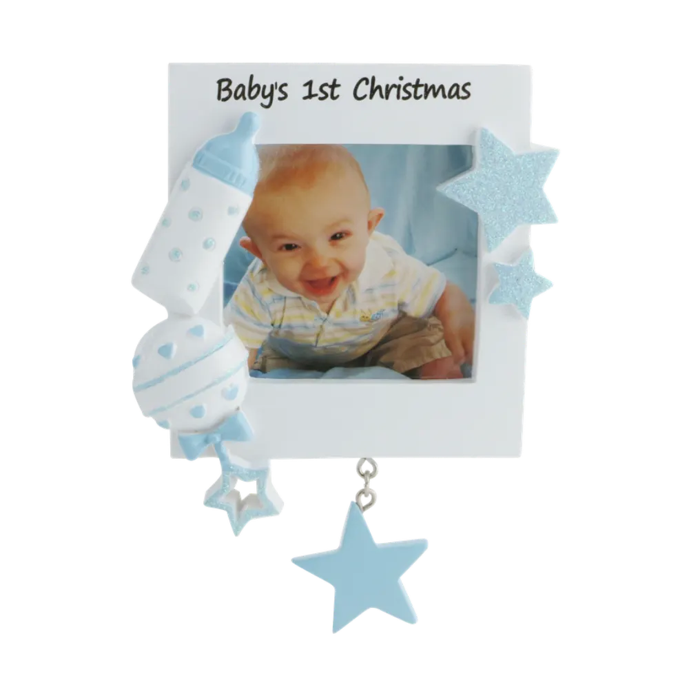PF600-B - Christmas Baby Frame (Blue) Personalised Christmas Decoration