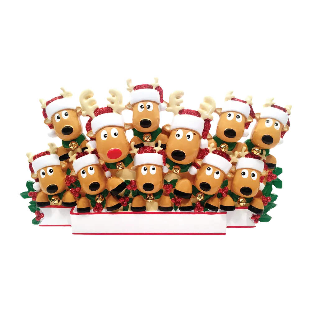 TT1527-11 - New Reindeer (Family of 11) Table Topper