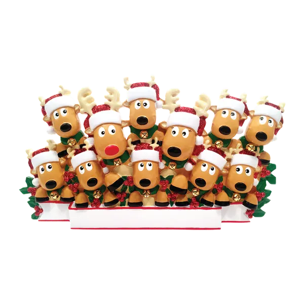TT1527-11 - New Reindeer (Family of 11) Table Topper
