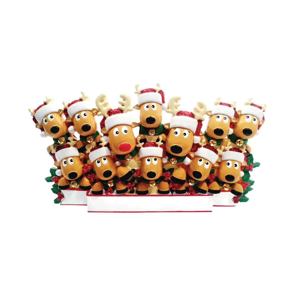 TT1527-12 - New Reindeer (Family of 12) Table Topper
