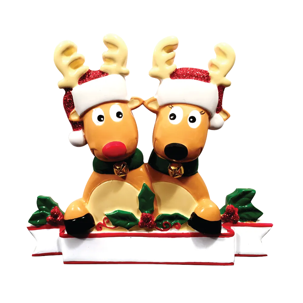TT1527-2 - New Reindeer Family (Couple) Table Topper