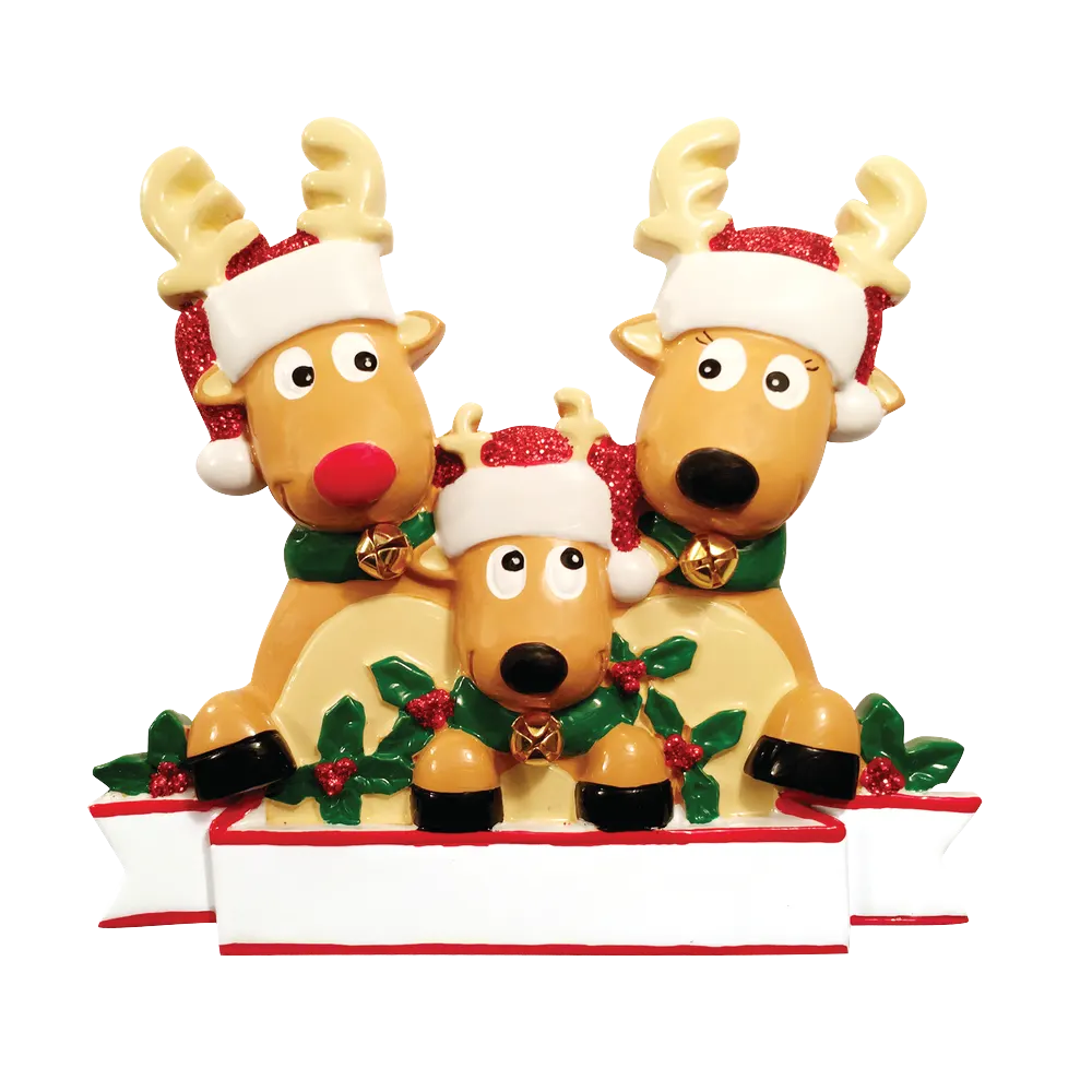TT1527-3 - New Reindeer (Family of 3) Table Topper