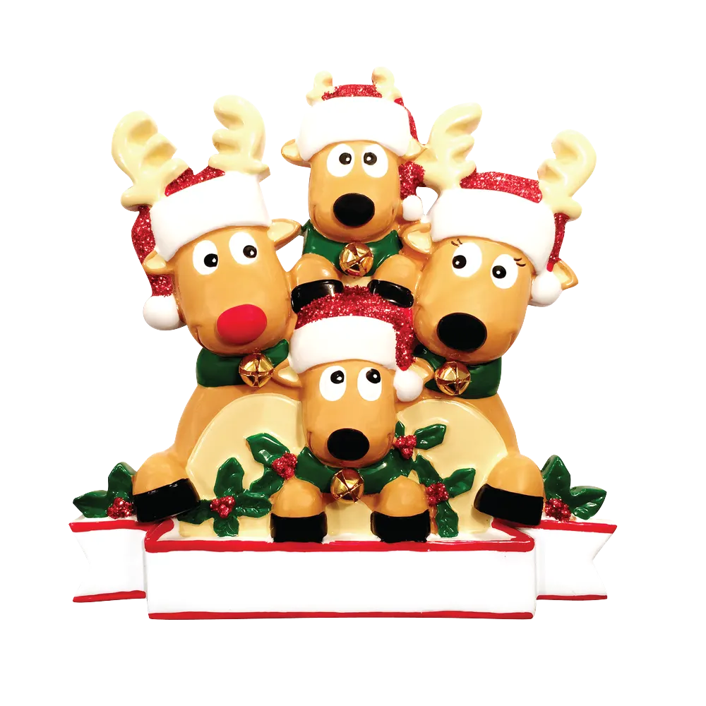TT1527-4 - New Reindeer (Family of 4) Table Topper