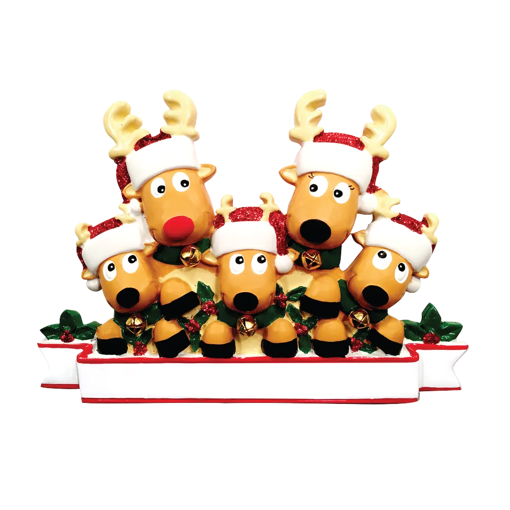 TT1527-5 - New Reindeer (Family of 5) Table Topper