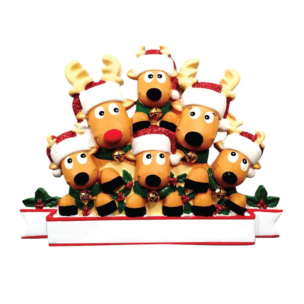 TT1527-6 - New Reindeer (Family of 6) Table Topper
