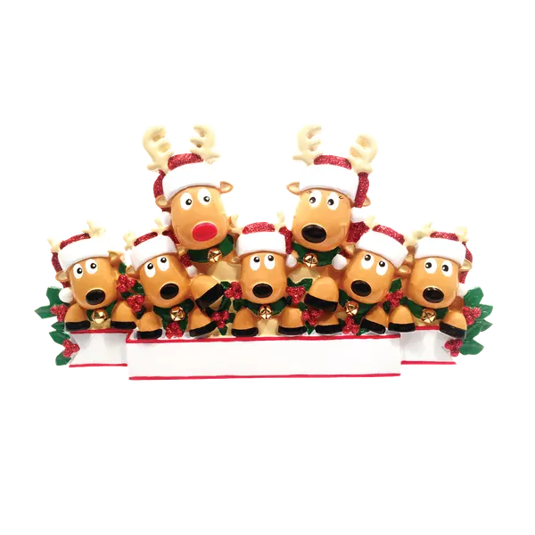 TT1527-7 - New Reindeer (Family of 7) Table Topper