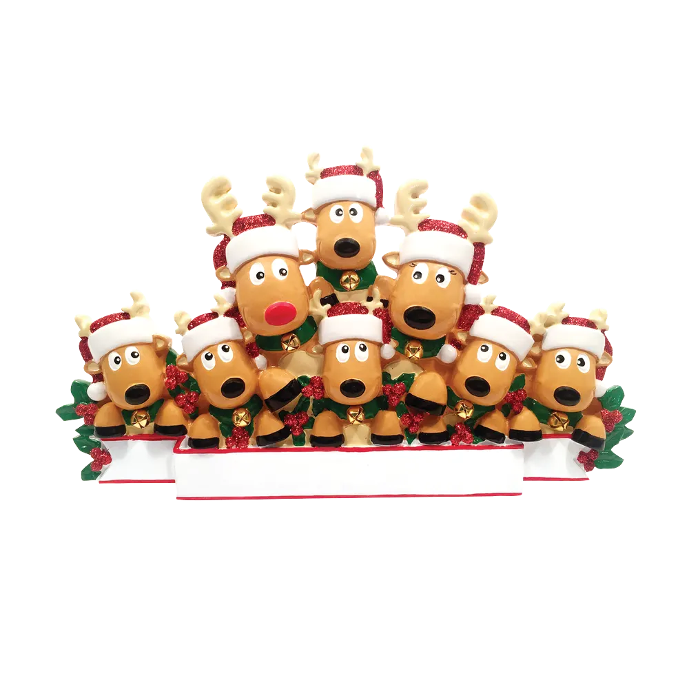 TT1527-8 - New Reindeer (Family of 8) Table Topper