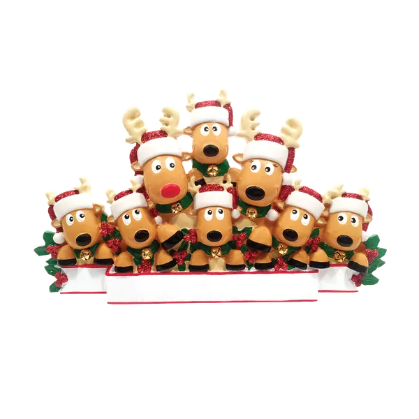 TT1527-8 - New Reindeer (Family of 8) Table Topper