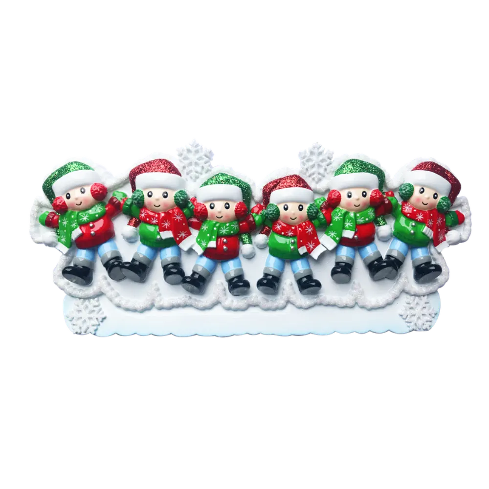 TT1662-6 - Snow Angel Family of 6 Table Topper