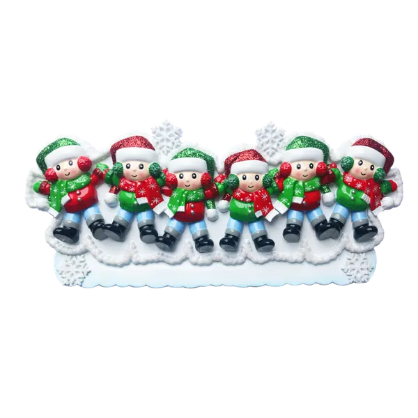 TT1662-6 - Snow Angel Family of 6 Table Topper