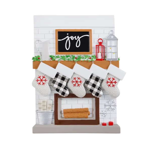 TT2030-5 - Fireplace Mantle Family of 5