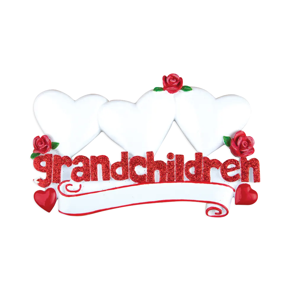 TT529-3 - Grandchildren with Three Hearts Table Topper