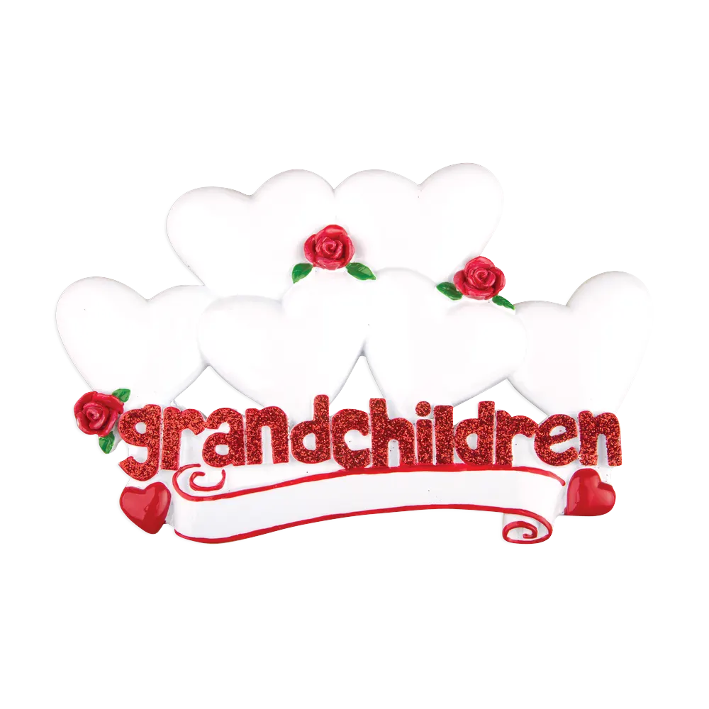TT529-6 - Grandchildren with Six Hearts Table Topper