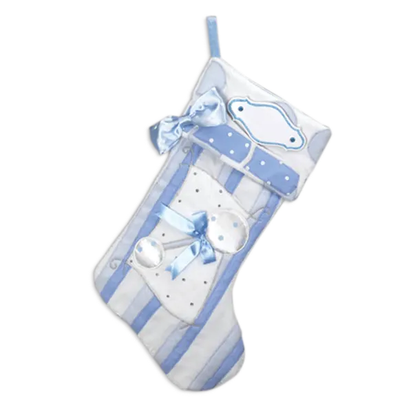 PBS103 BB - Baby Blue Personalised Christmas Stocking