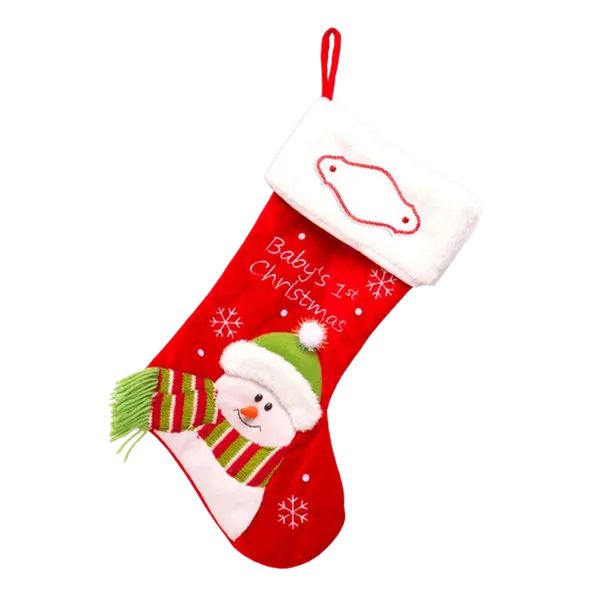 PBS150 BR - Baby's 1St (Red) Personalised Christmas Stocking